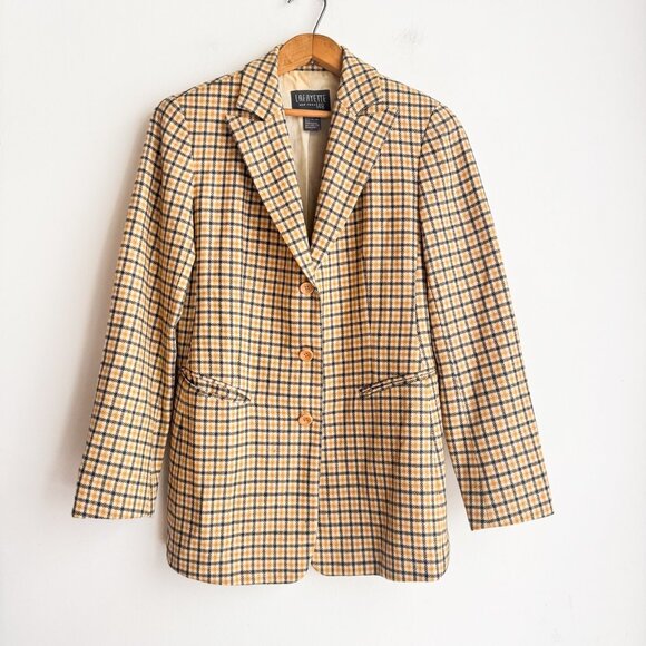 Lafayette 148 New York Jackets & Blazers - Lafayette 148  Vintage Plaid Cashmere Classic Blazer 4